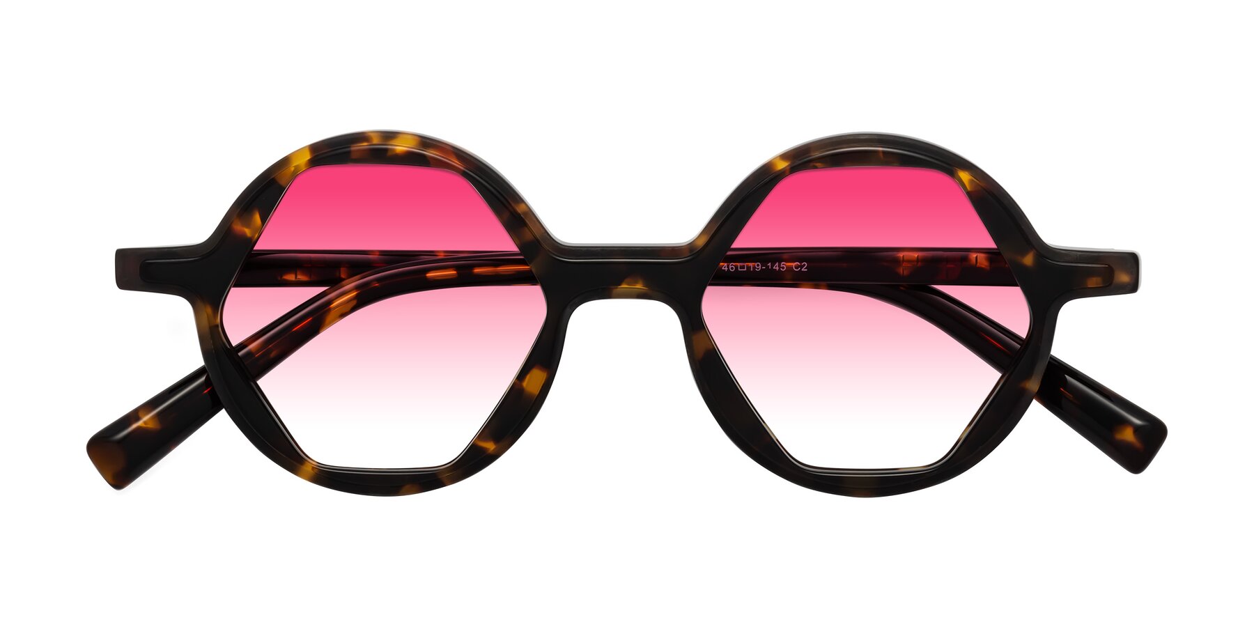 Folded Front of Alien in Tortoise with Pink Gradient Lenses