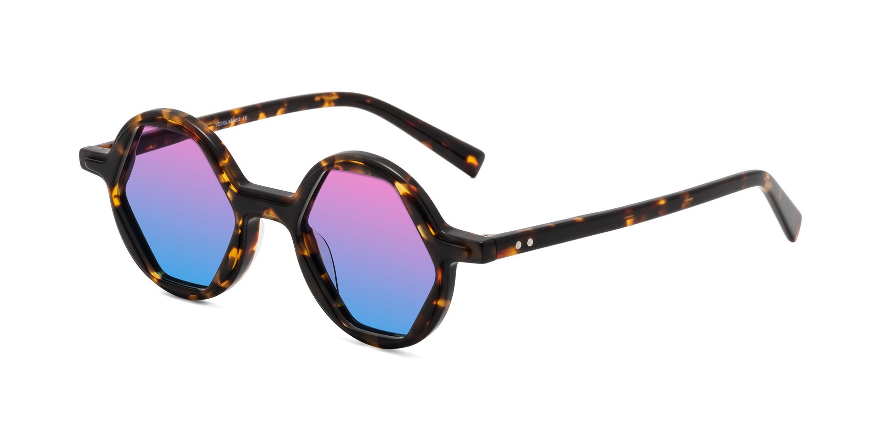 Angle of Alien in Tortoise with Pink / Blue Gradient Lenses