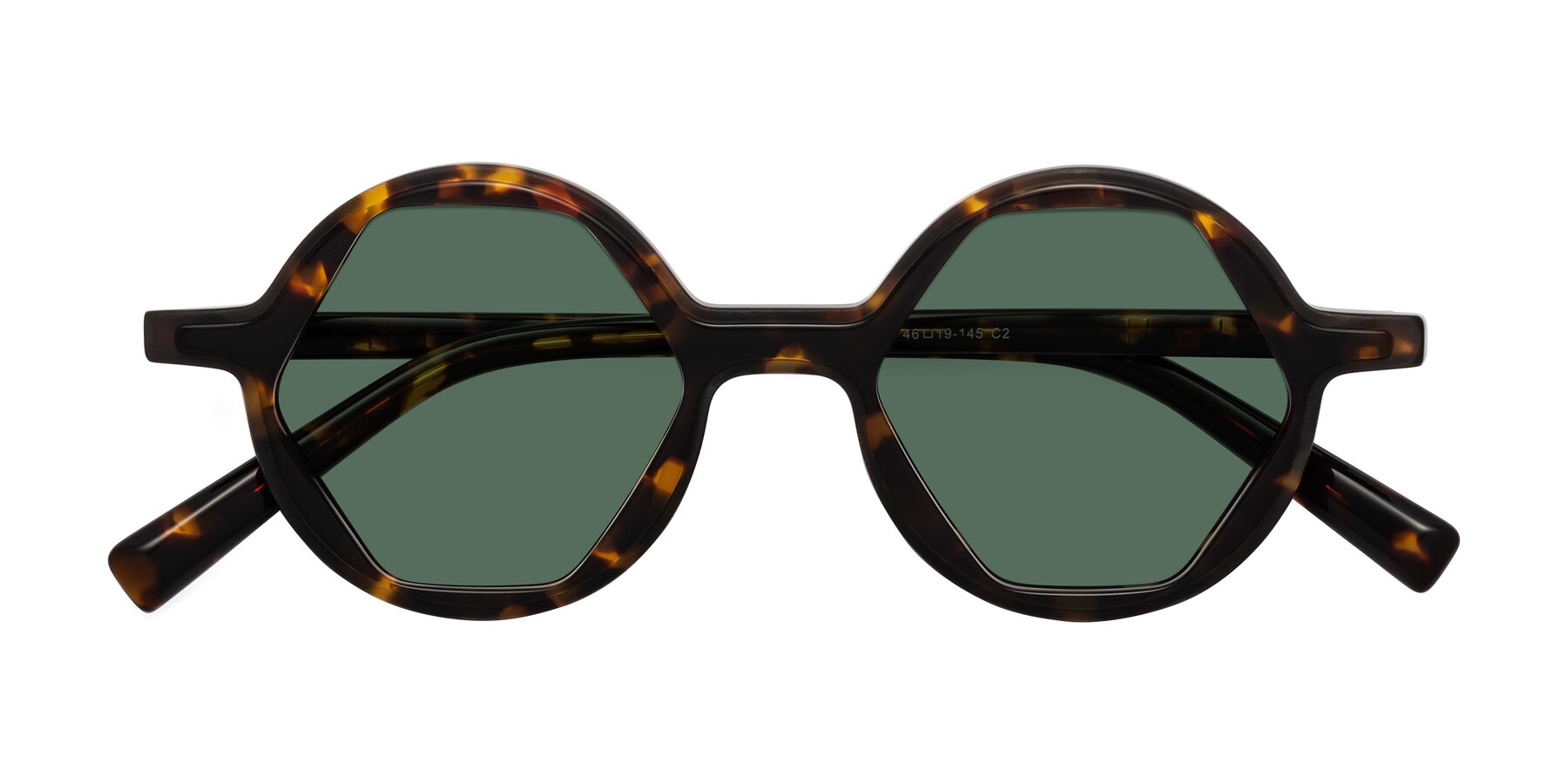 Folded Front of Alien in Tortoise with Green Polarized Lenses