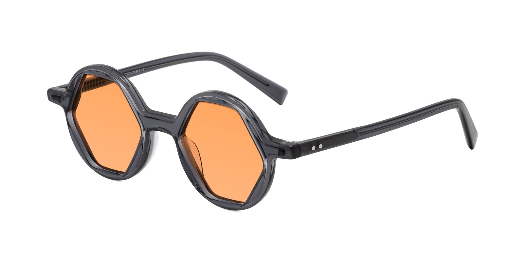 Angle of Alien in Gray with Medium Orange Tinted Lenses