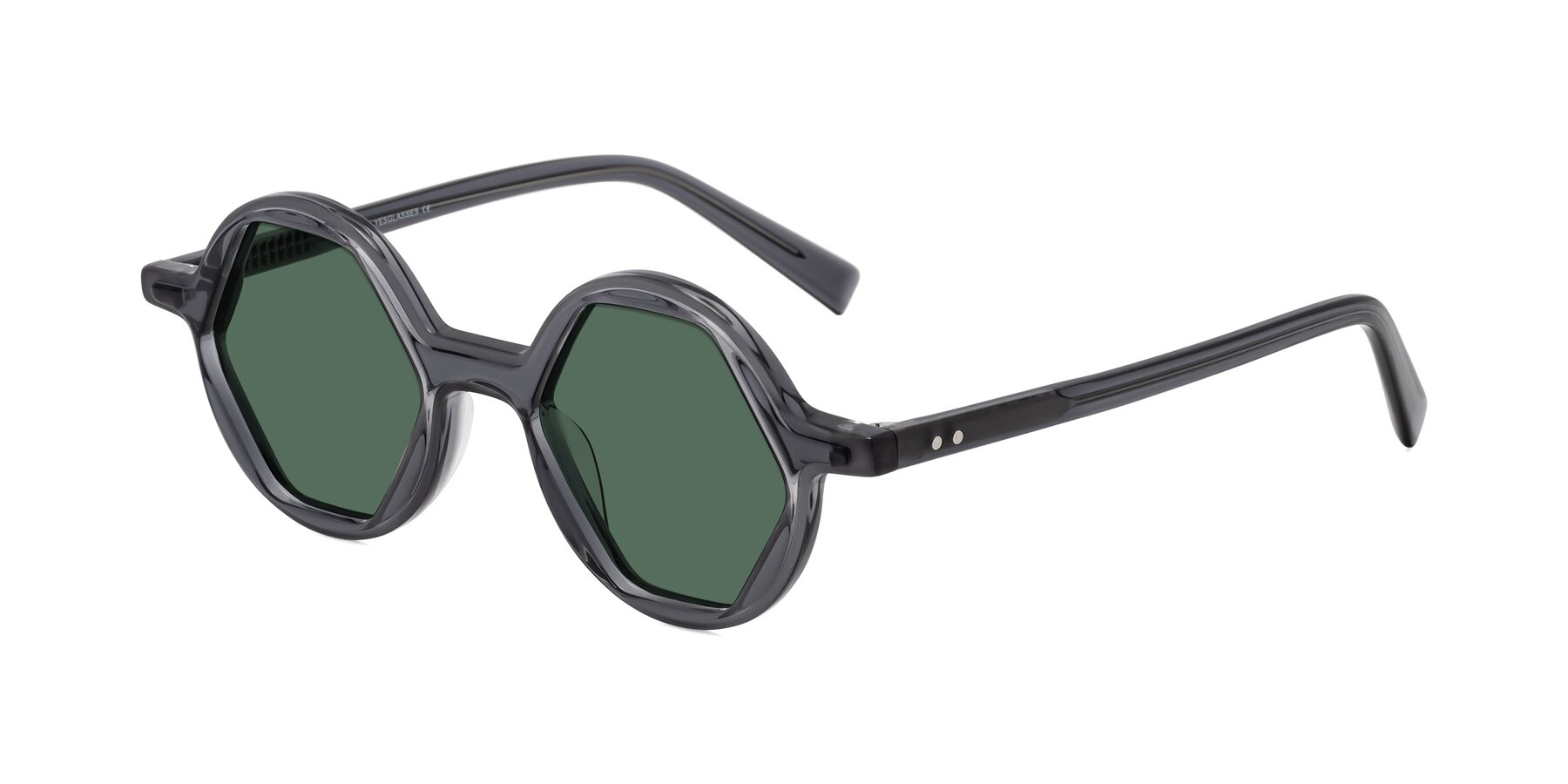 Angle of Alien in Gray with Green Polarized Lenses