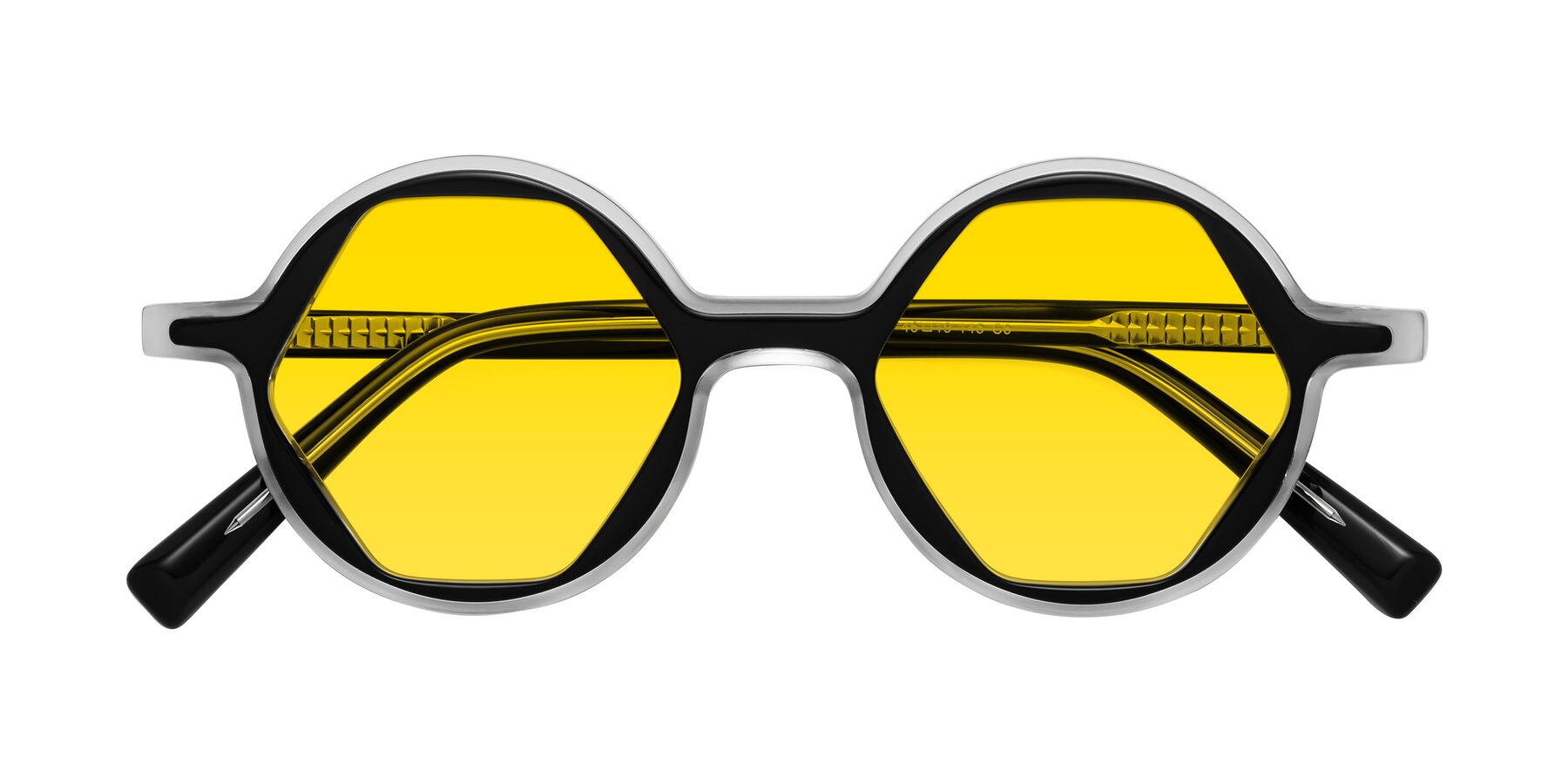 Folded Front of Alien in Black-Clear with Yellow Tinted Lenses