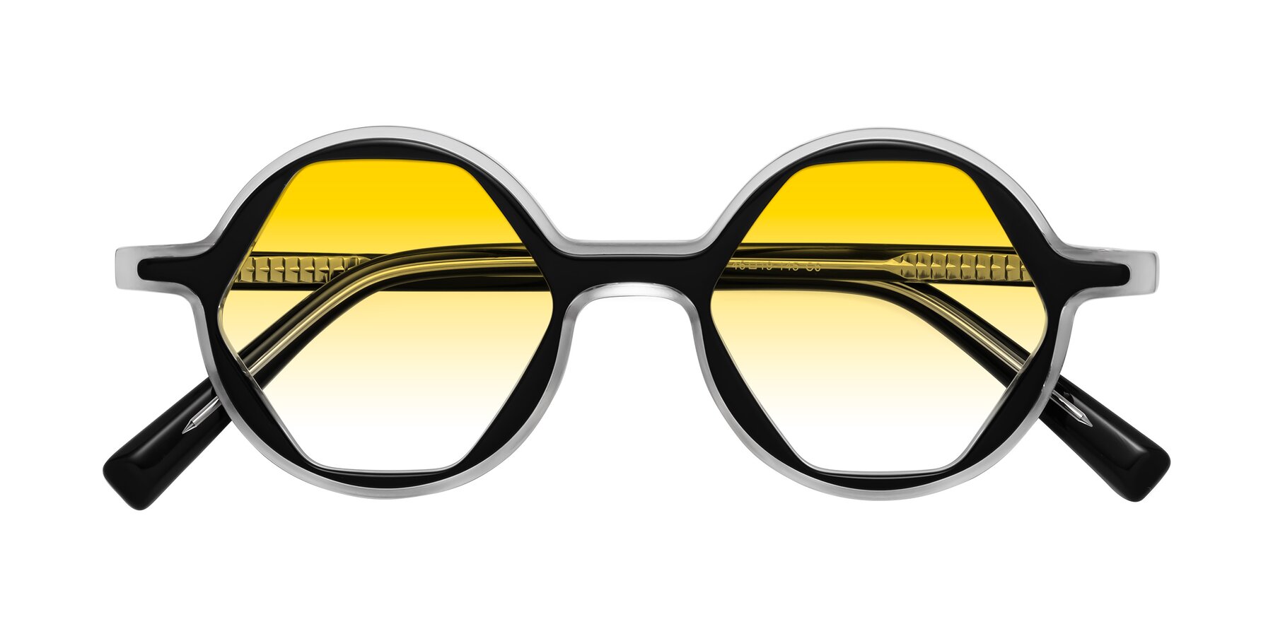 Folded Front of Alien in Black-Clear with Yellow Gradient Lenses