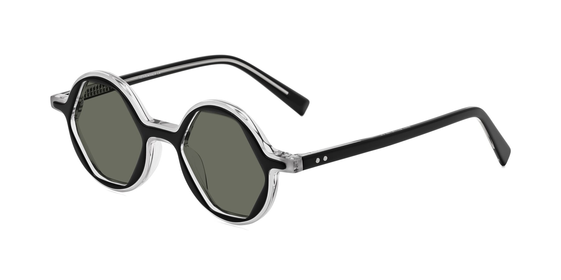 Angle of Alien in Black-Clear with Gray Polarized Lenses