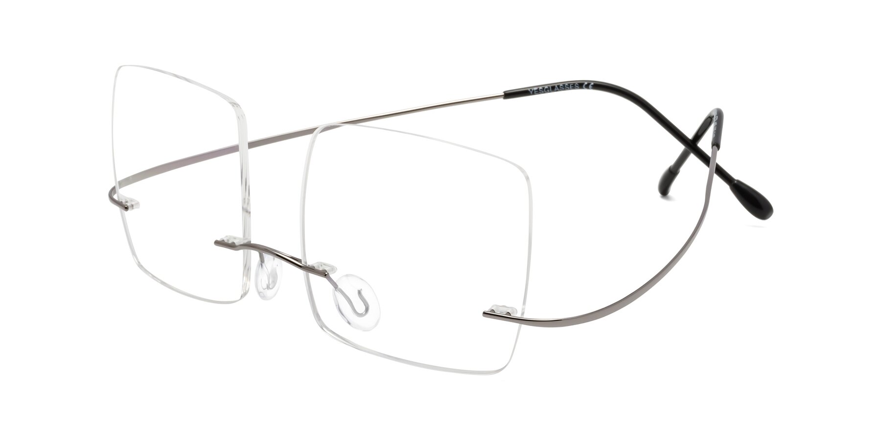 Angle of Masters in Gunmetal with Clear Eyeglass Lenses