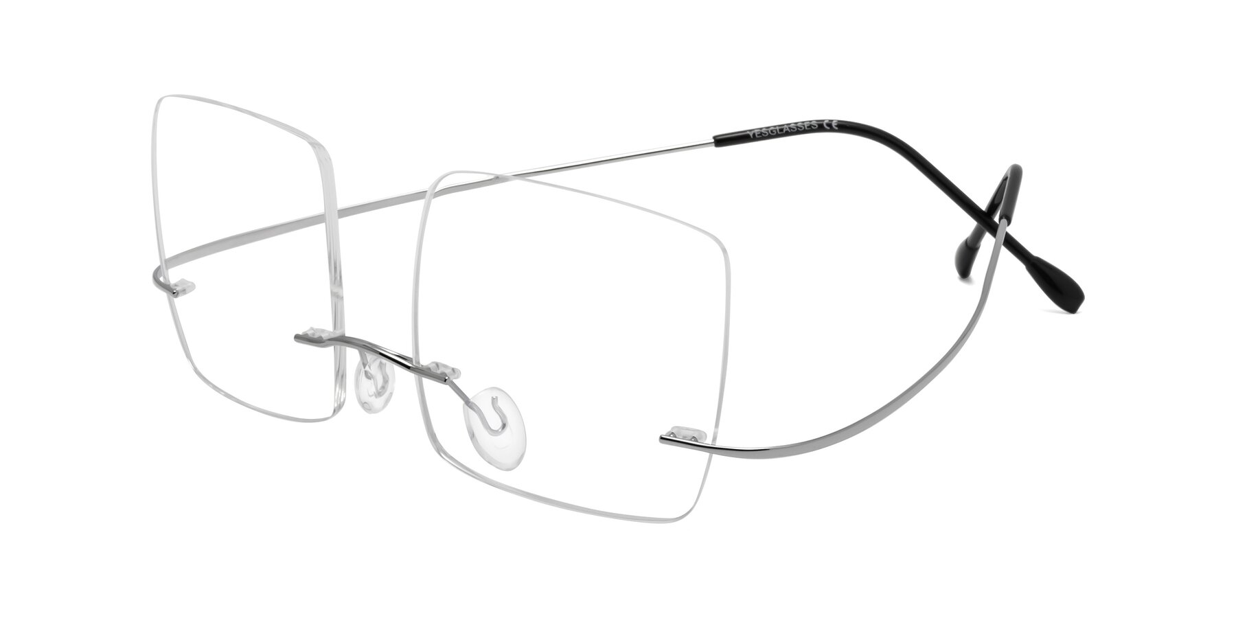 Angle of Masters in Silver with Clear Eyeglass Lenses