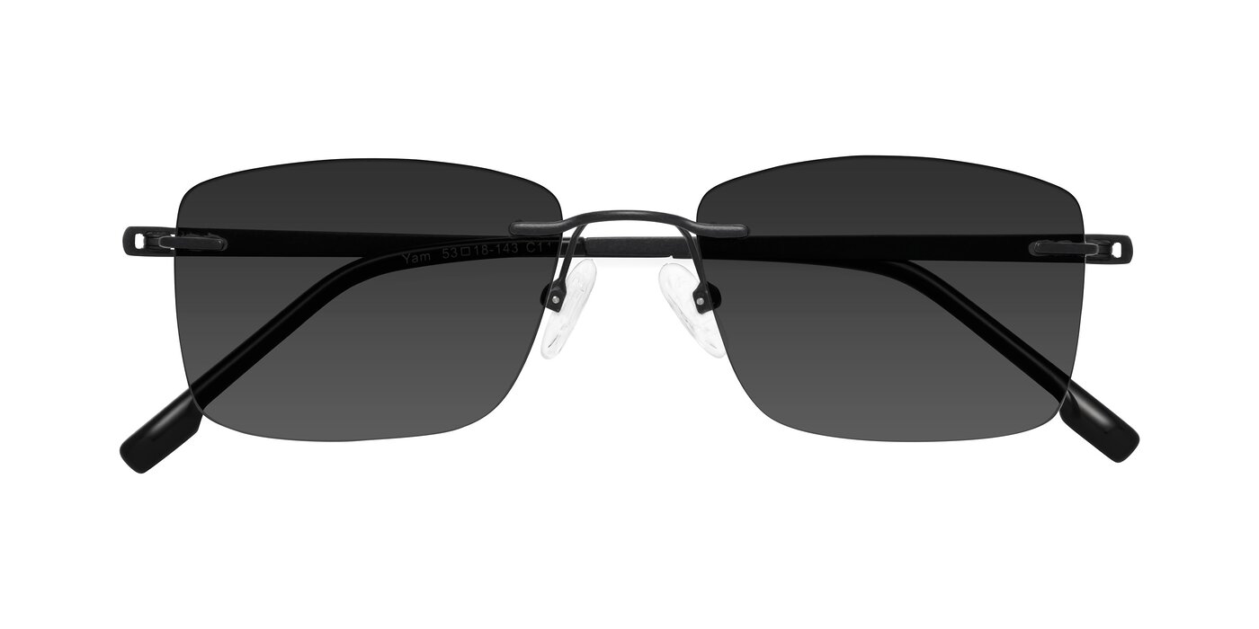 Yam - Matte Black Tinted Sunglasses