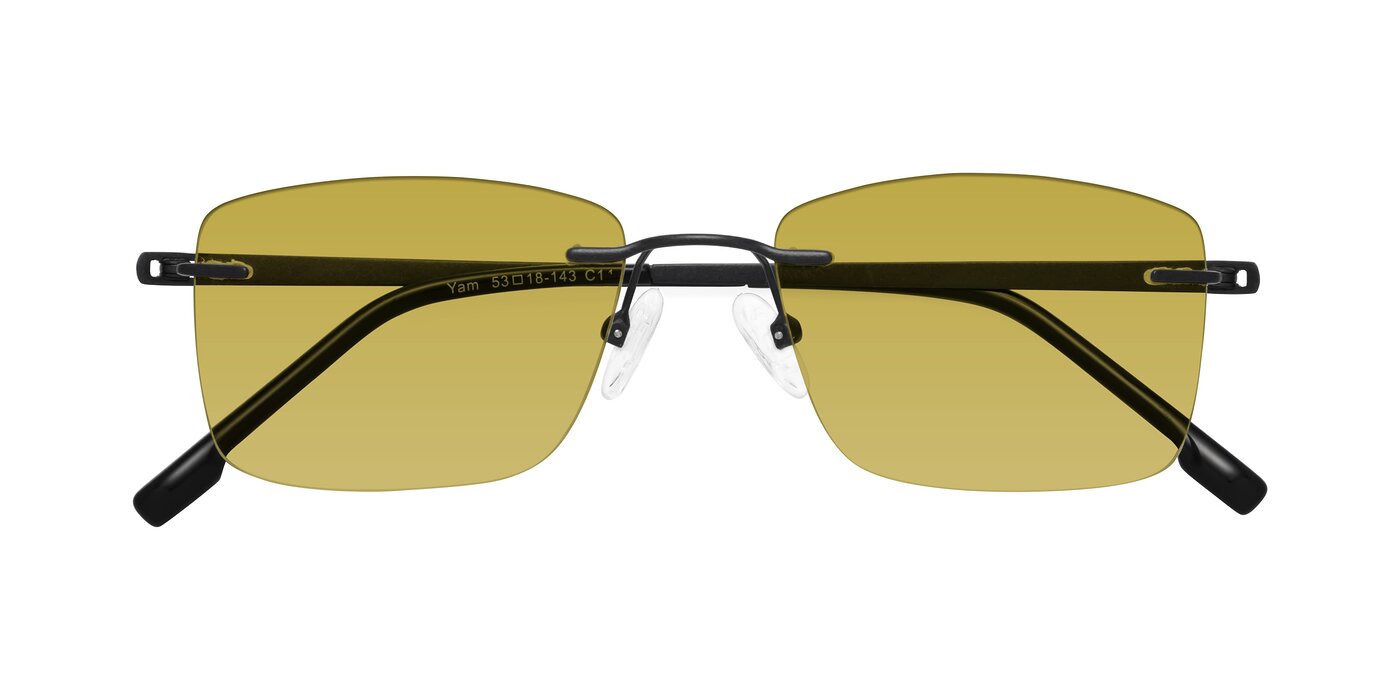 Yam - Matte Black Tinted Sunglasses