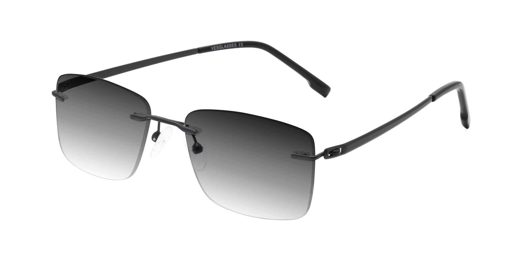 Angle of Yam in Matte Black with Gray Gradient Lenses