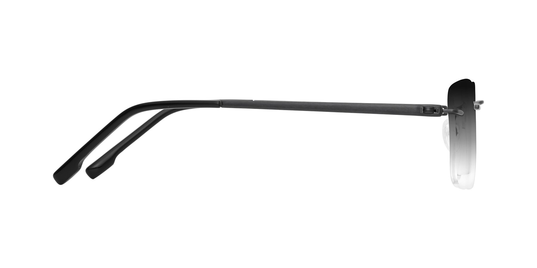 Side of Yam in Matte Black with Gray Gradient Lenses