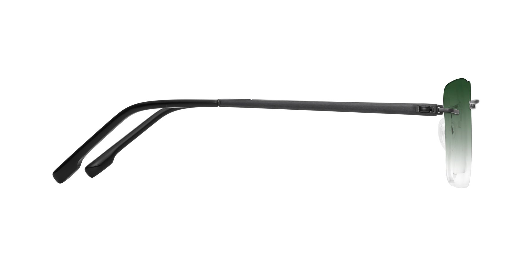 Side of Yam in Matte Black with Green Gradient Lenses