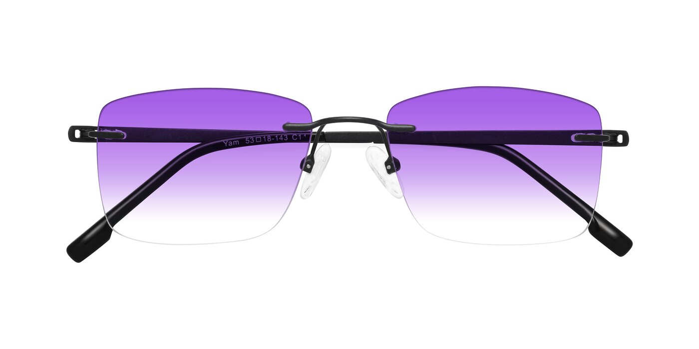 Yam - Matte Black Gradient Sunglasses