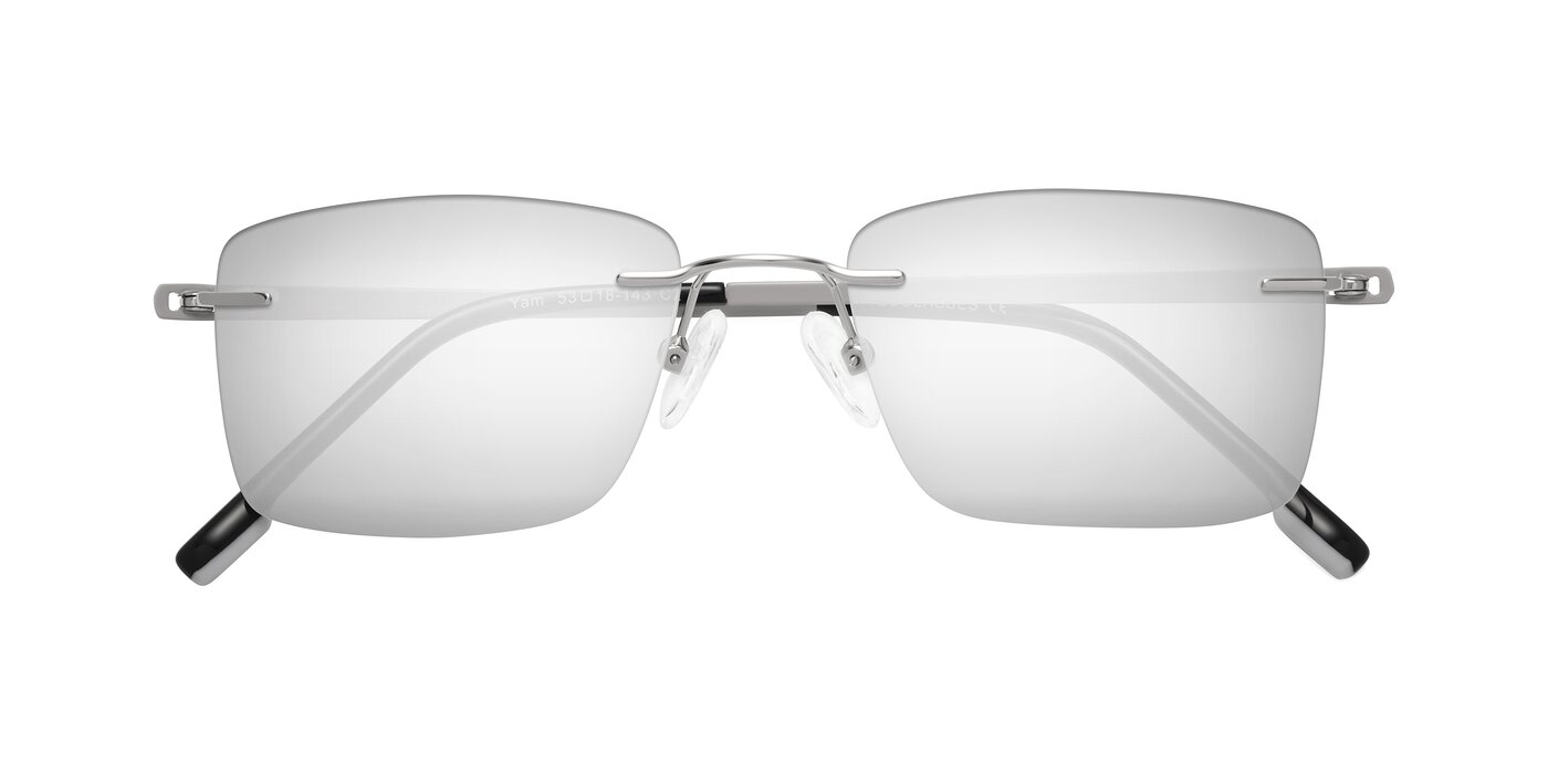 Yam - Silver/Light Gray Flash Mirrored Sunglasses