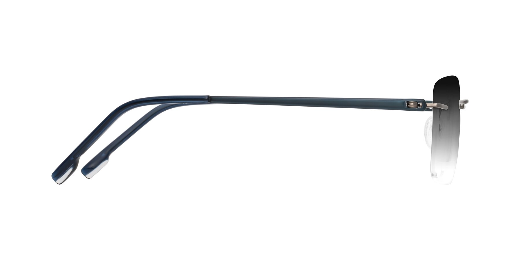 Side of Yam in Gunmetal-Blue with Gray Gradient Lenses