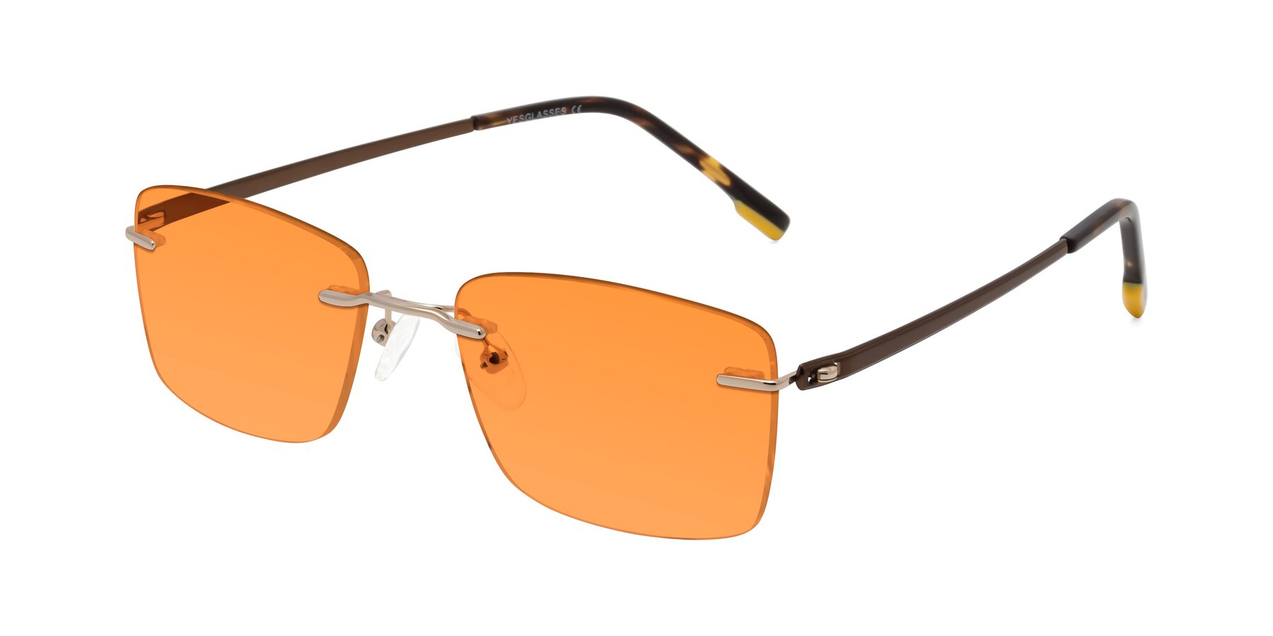 Angle of Yam in Gold-Brown with Orange Tinted Lenses