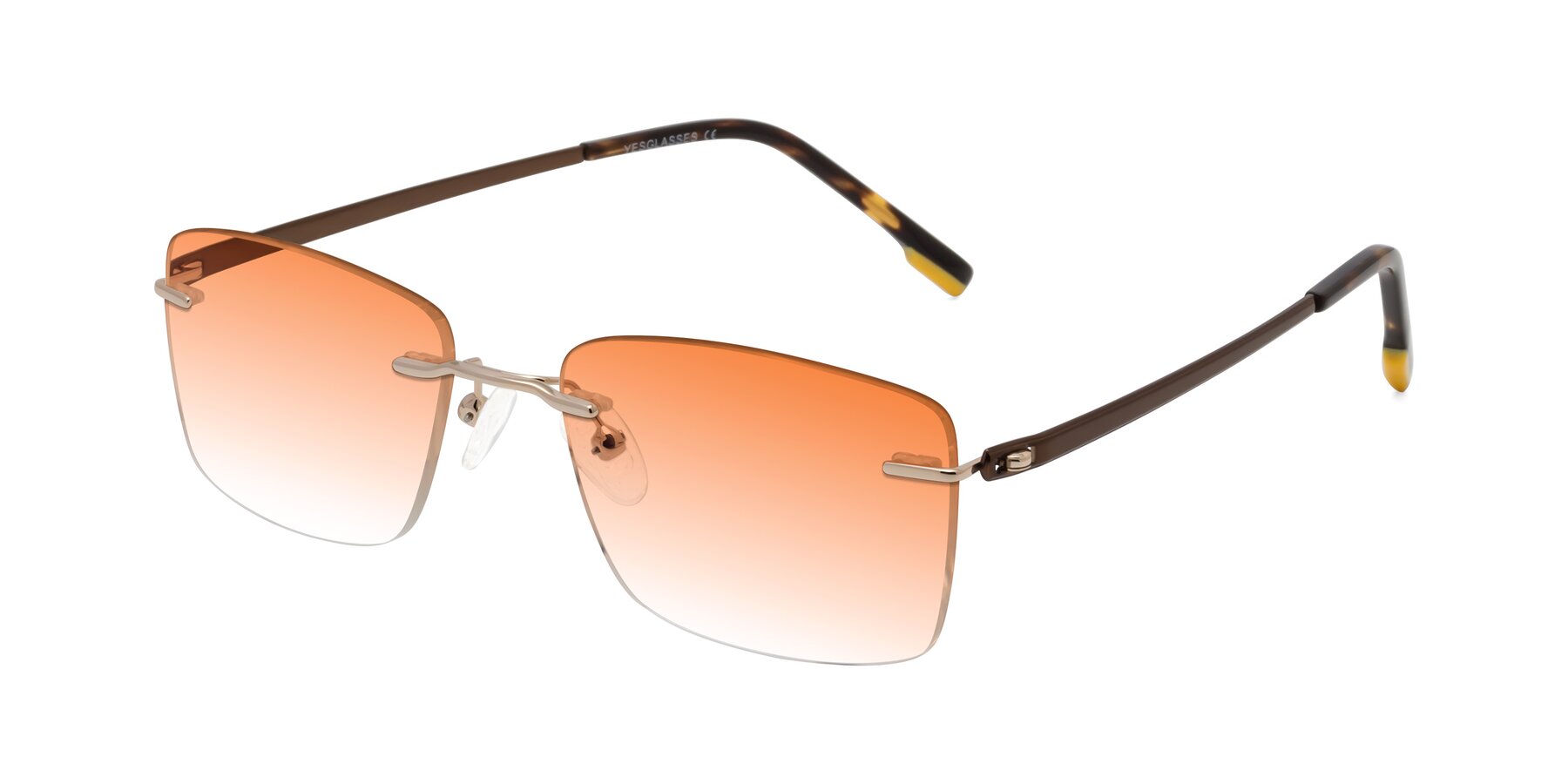 Angle of Yam in Gold-Brown with Orange Gradient Lenses