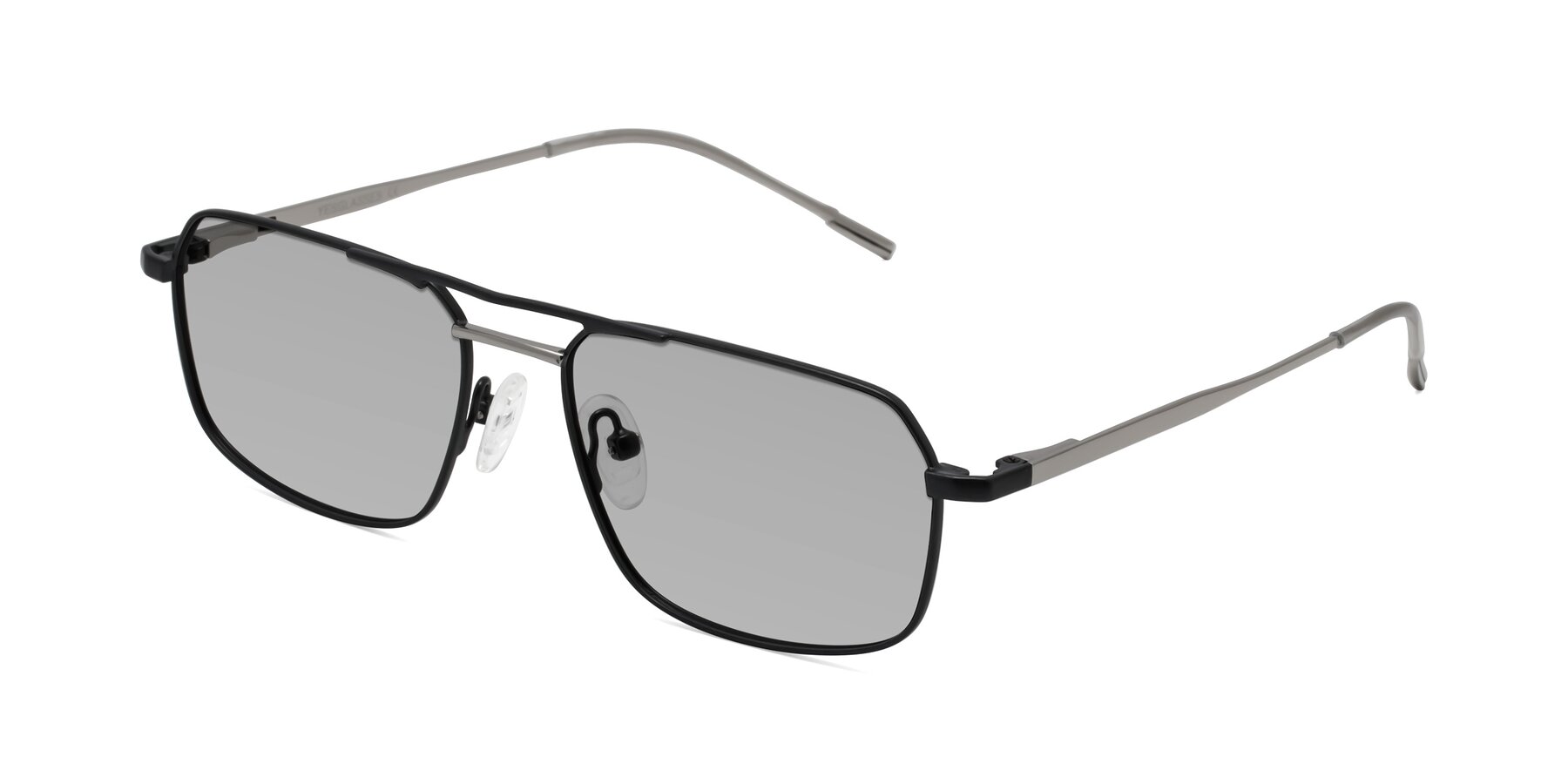 Angle of Taro in Black with Light Gray Tinted Lenses