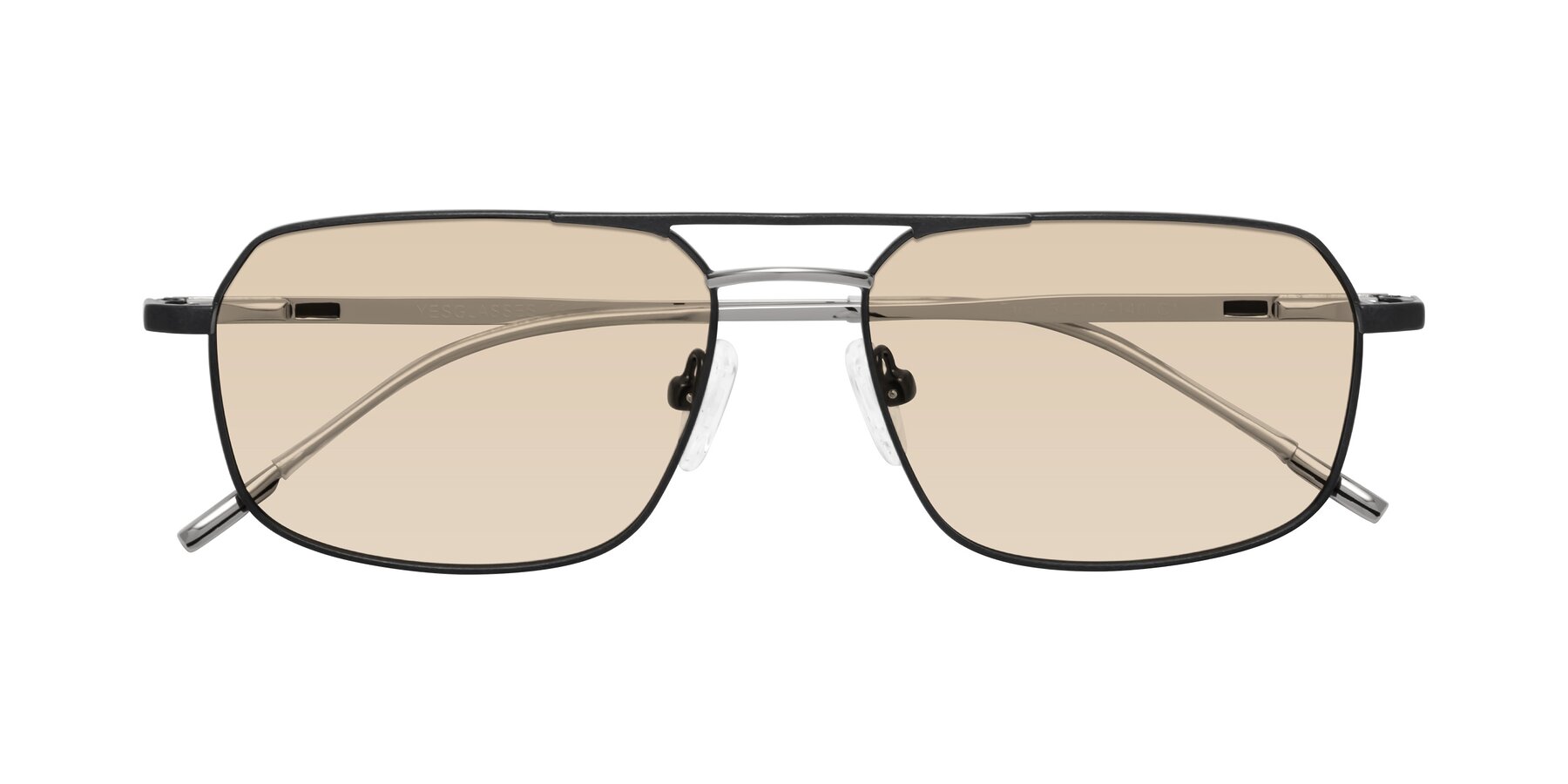 Folded Front of Taro in Black with Light Brown Tinted Lenses