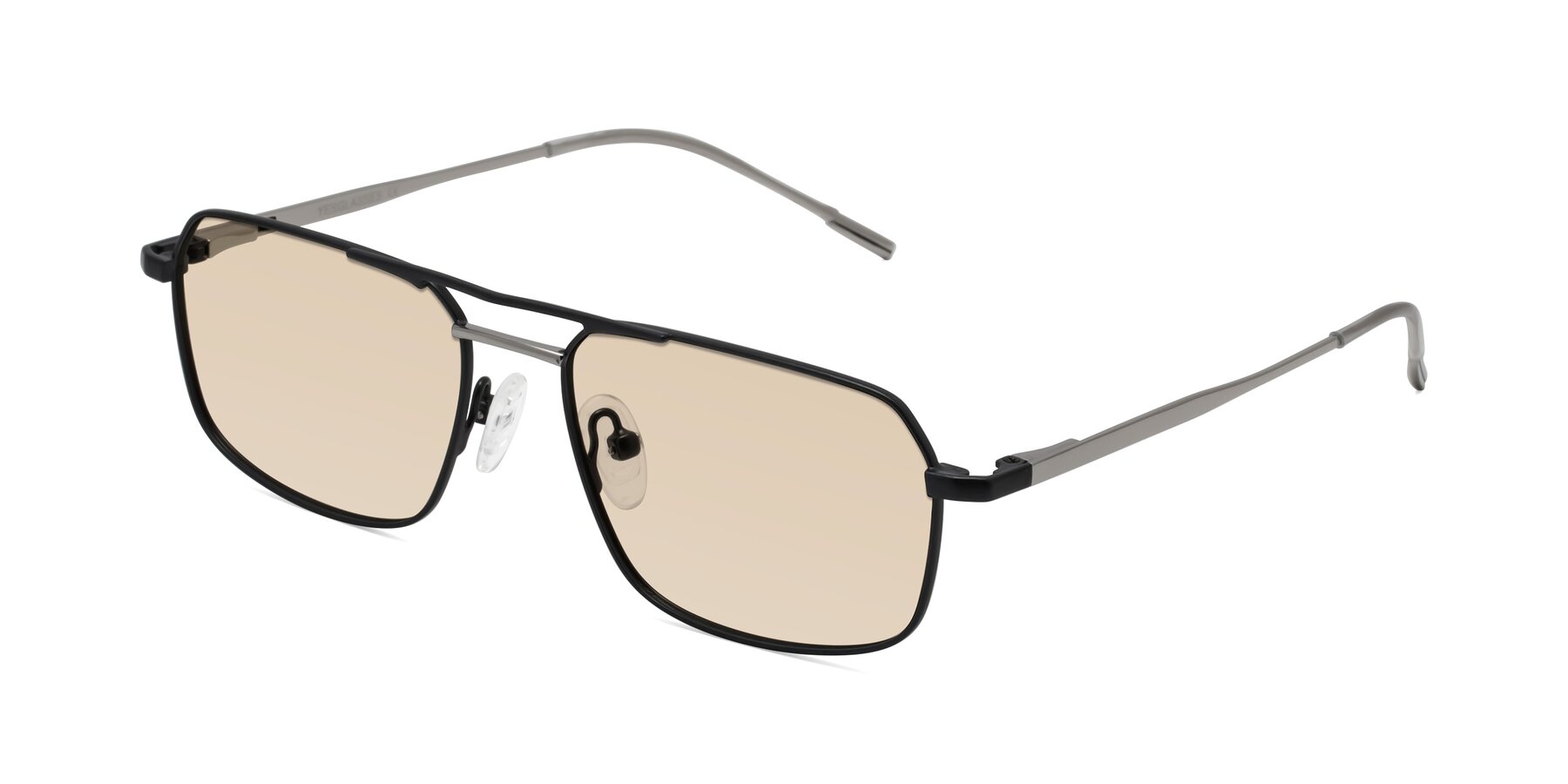 Angle of Taro in Black with Light Brown Tinted Lenses