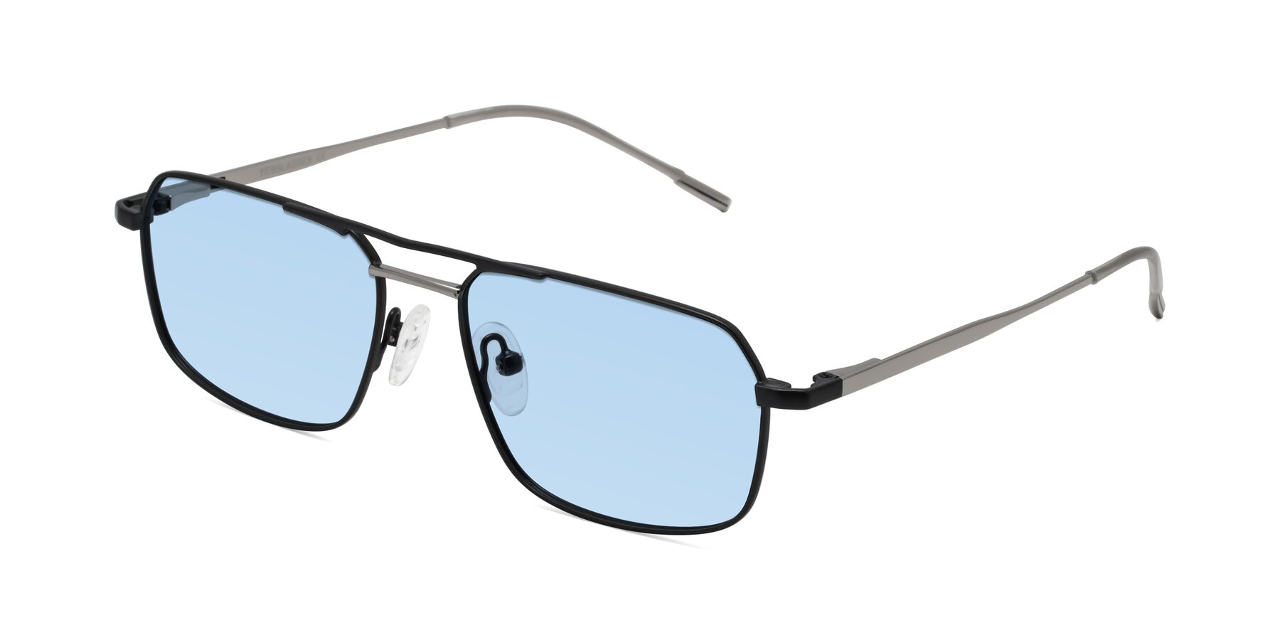 Angle of Taro in Black with Light Blue Tinted Lenses