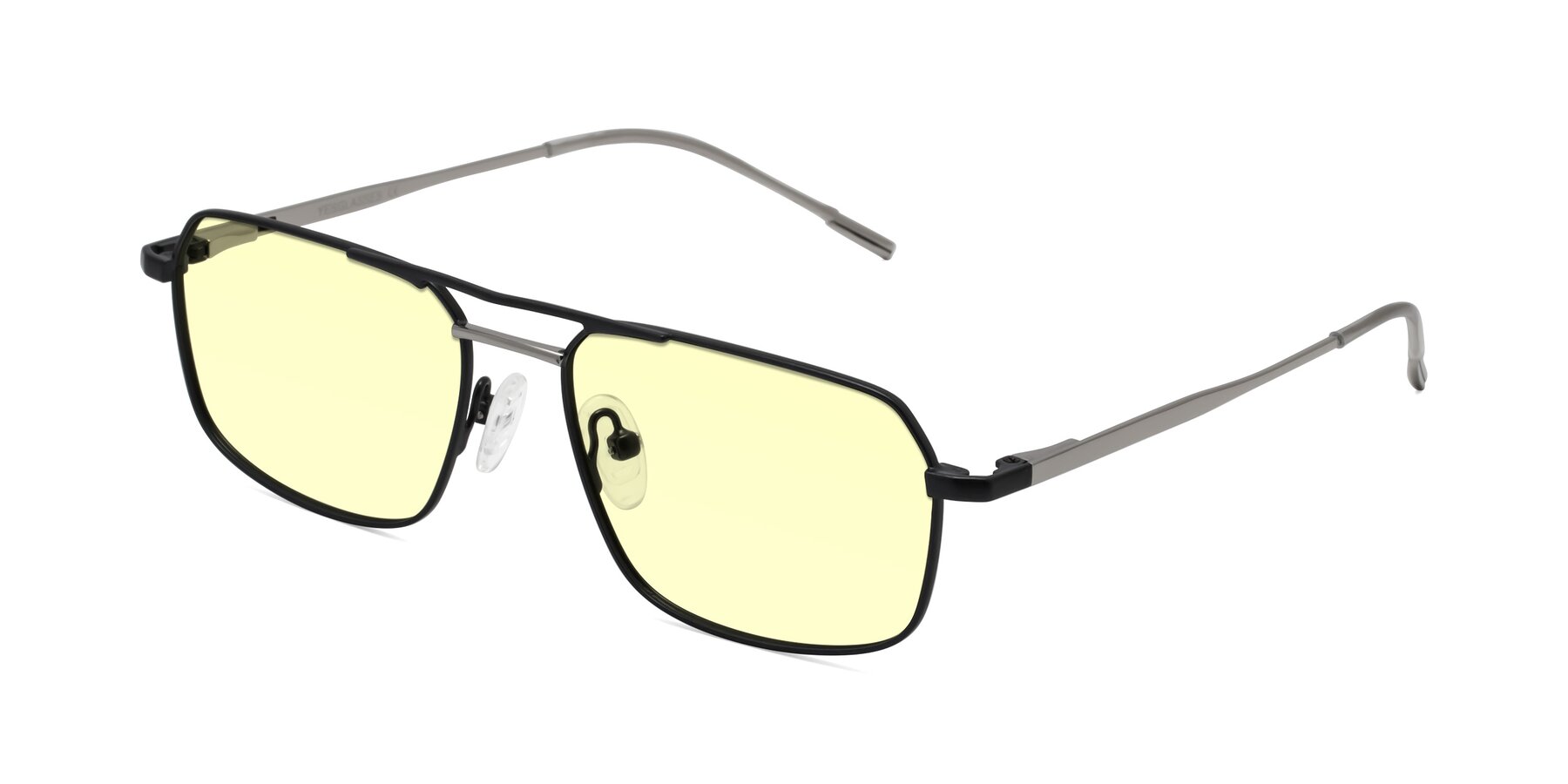 Angle of Taro in Black with Light Yellow Tinted Lenses