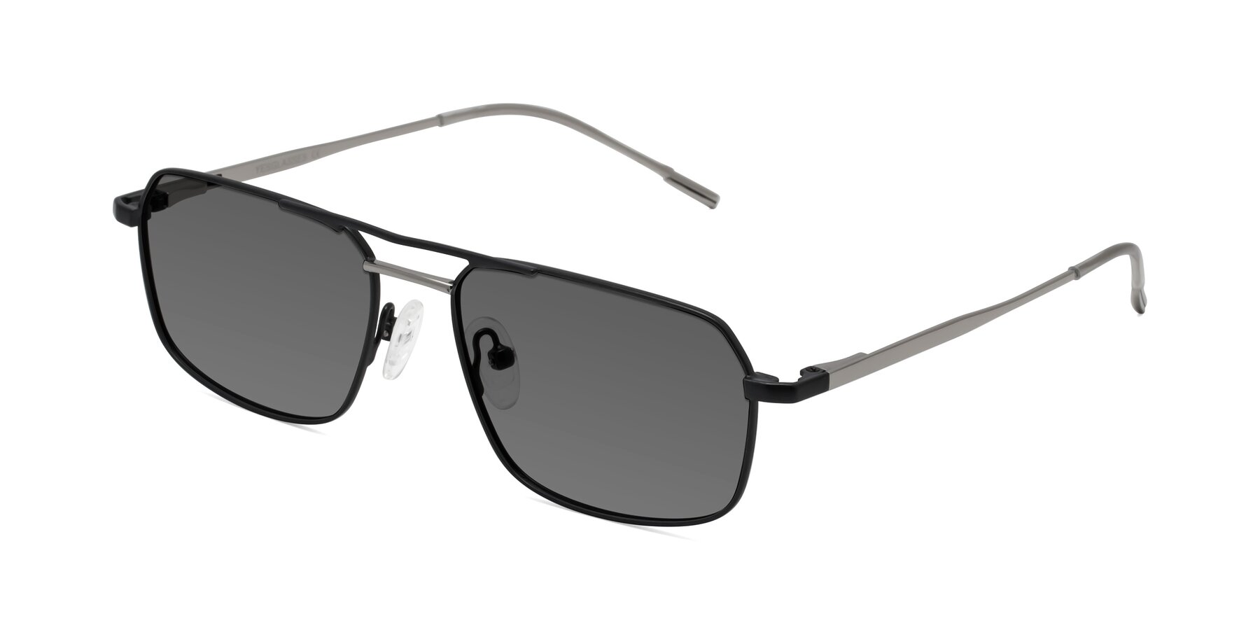 Angle of Taro in Black with Medium Gray Tinted Lenses