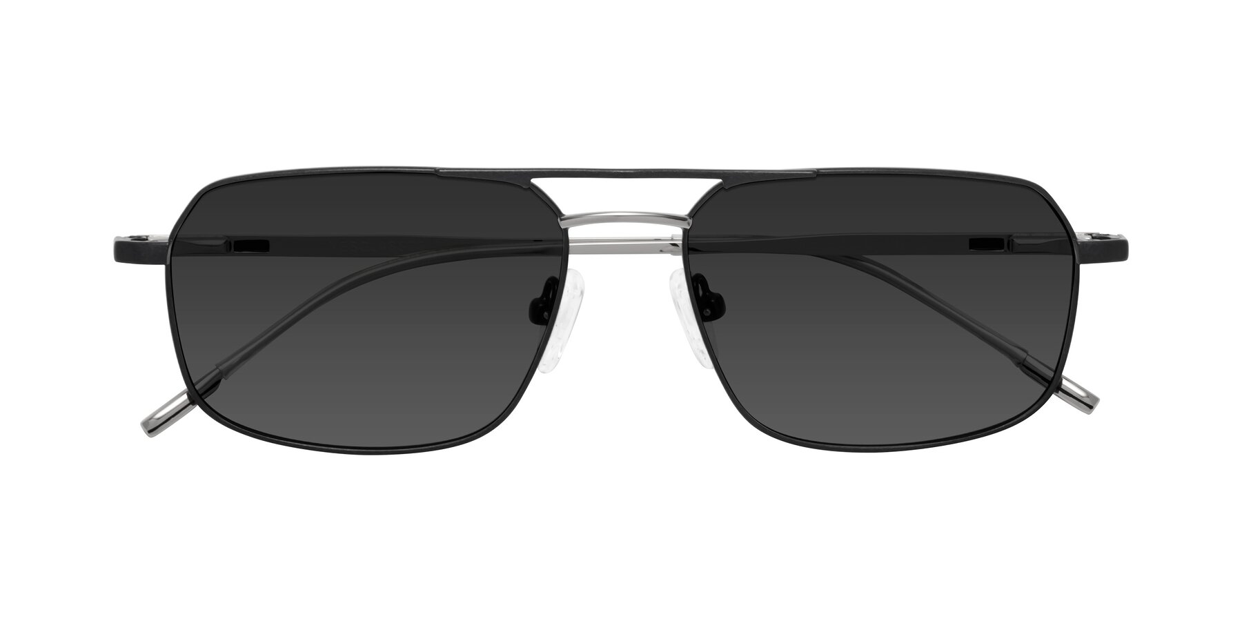 Folded Front of Taro in Black with Gray Tinted Lenses