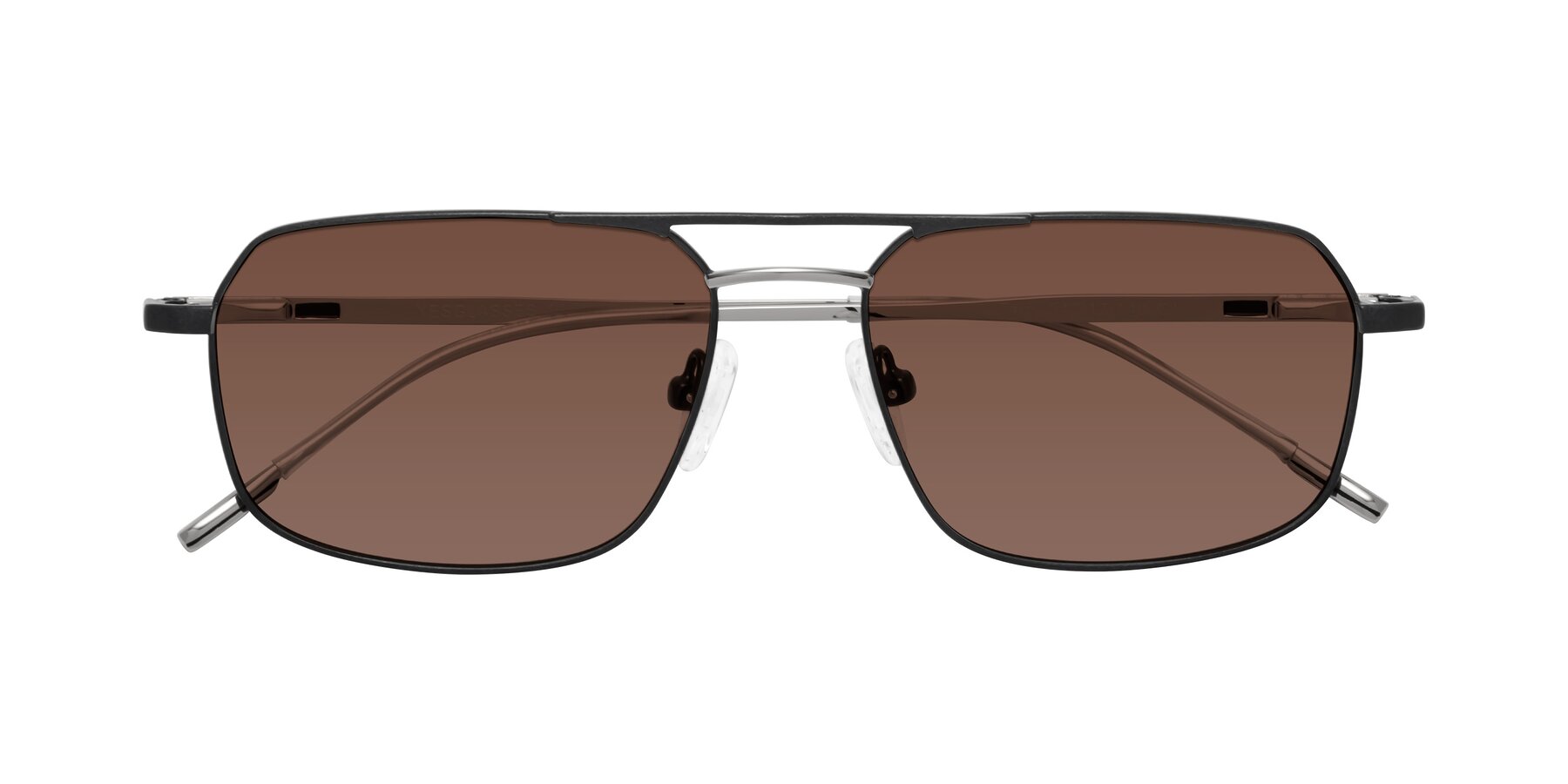 Folded Front of Taro in Black with Brown Tinted Lenses