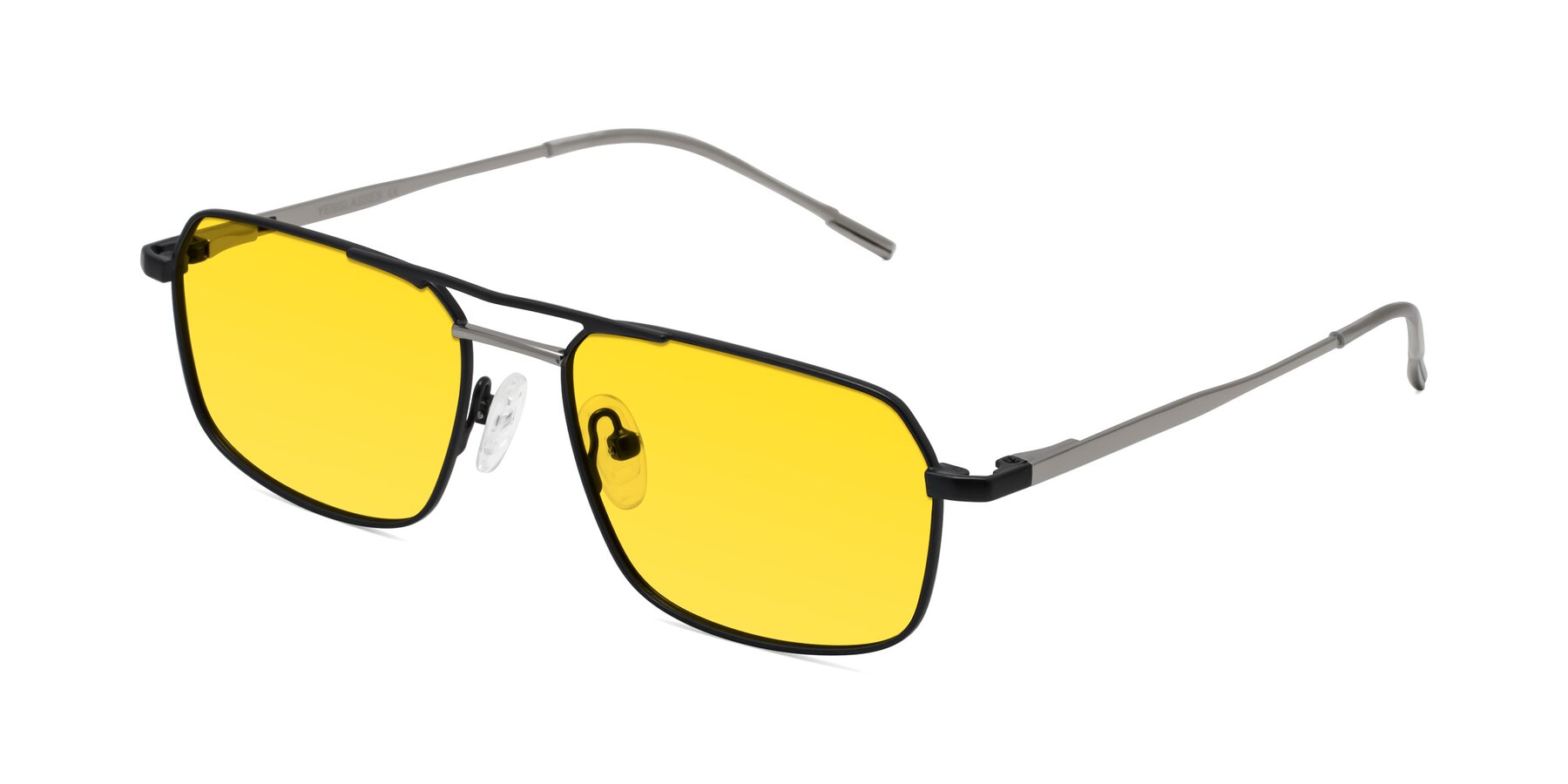 Angle of Taro in Black with Yellow Tinted Lenses