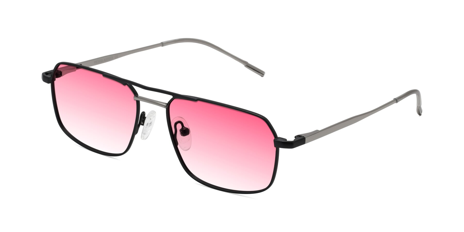 Angle of Taro in Black with Pink Gradient Lenses