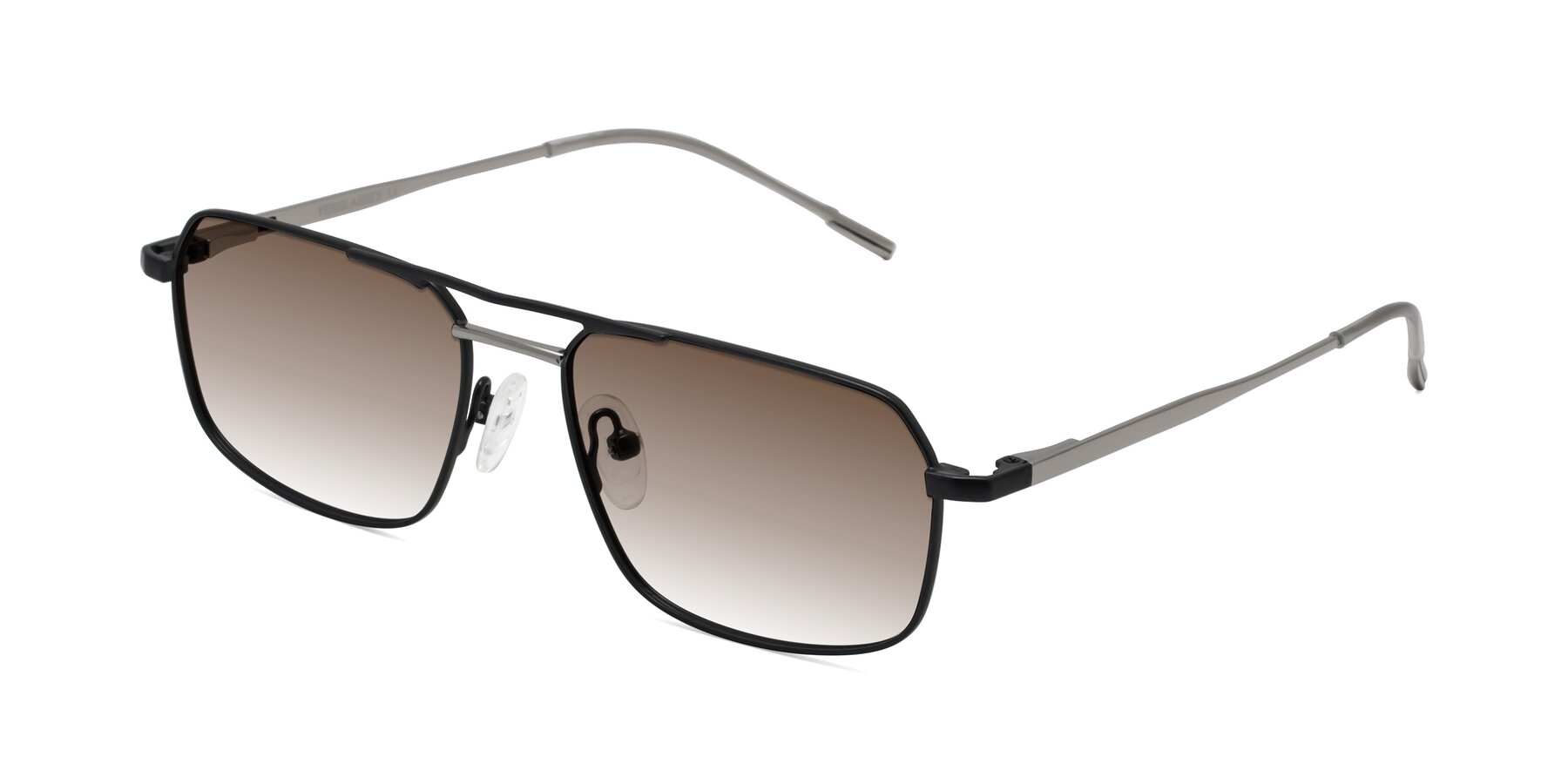 Angle of Taro in Black with Brown Gradient Lenses