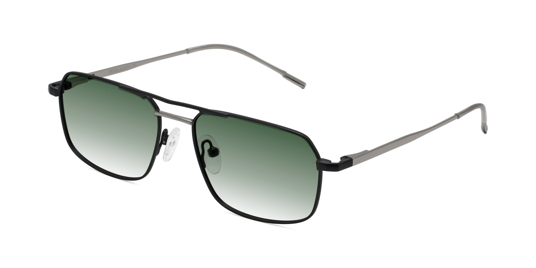 Angle of Taro in Black with Green Gradient Lenses