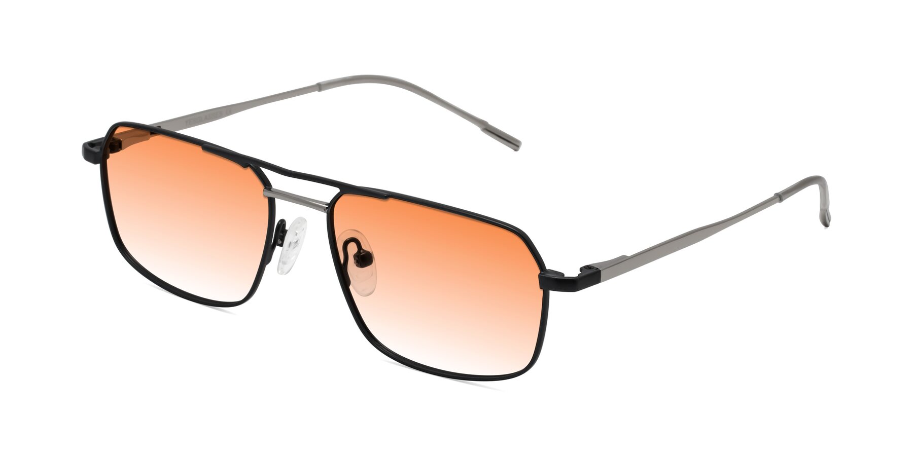 Angle of Taro in Black with Orange Gradient Lenses