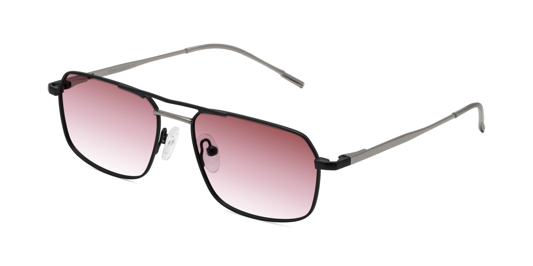 Angle of Taro in Black with Garnet Gradient Lenses