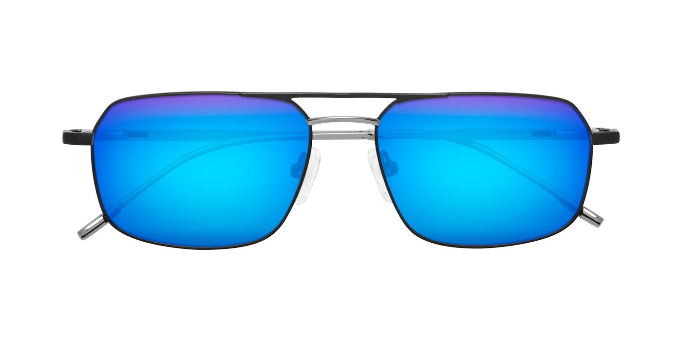 Taro - Black Flash Mirrored Sunglasses