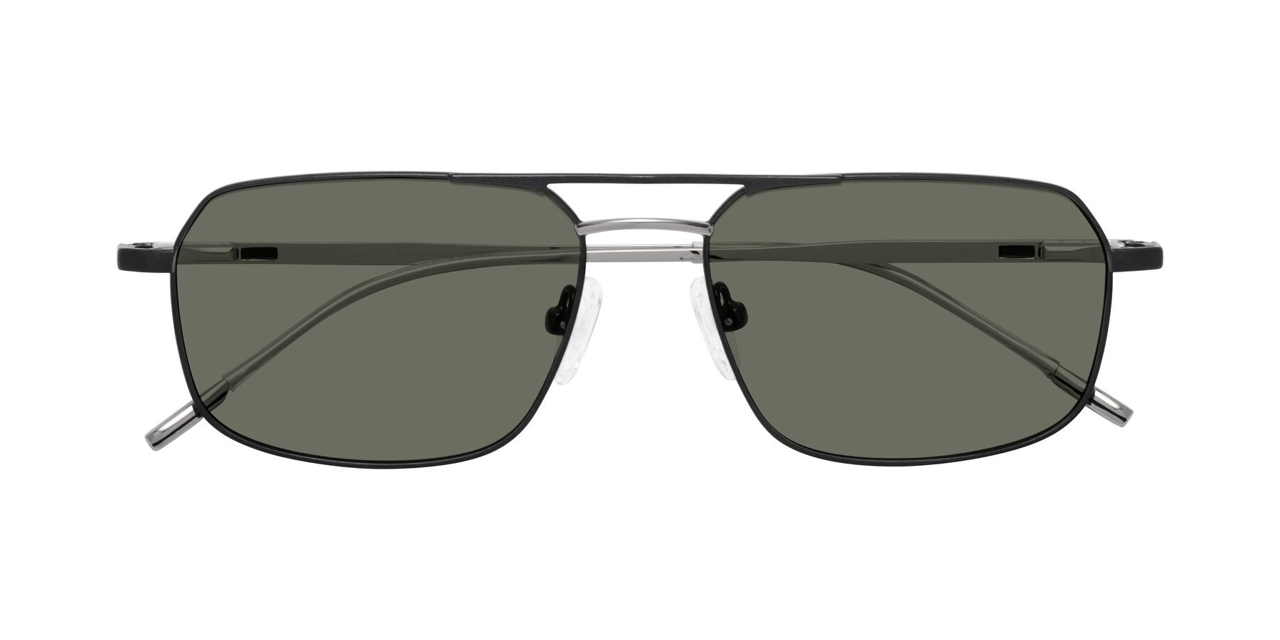 Folded Front of Taro in Black with Gray Polarized Lenses