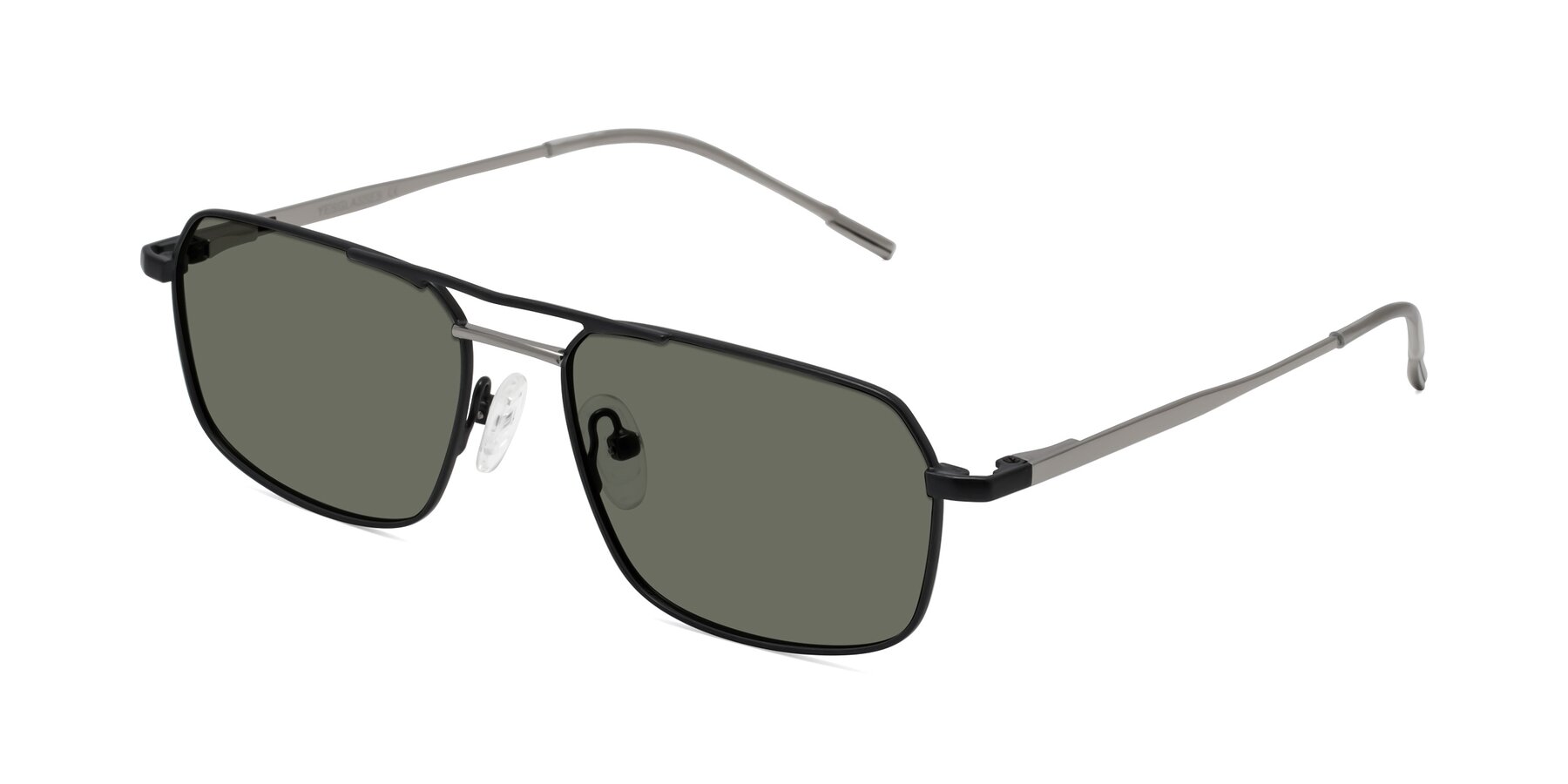 Angle of Taro in Black with Gray Polarized Lenses