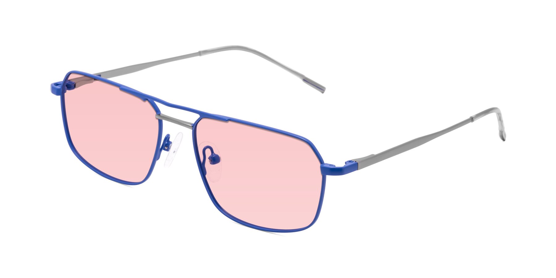 Angle of Taro in Sapphire Blue with Light Garnet Tinted Lenses