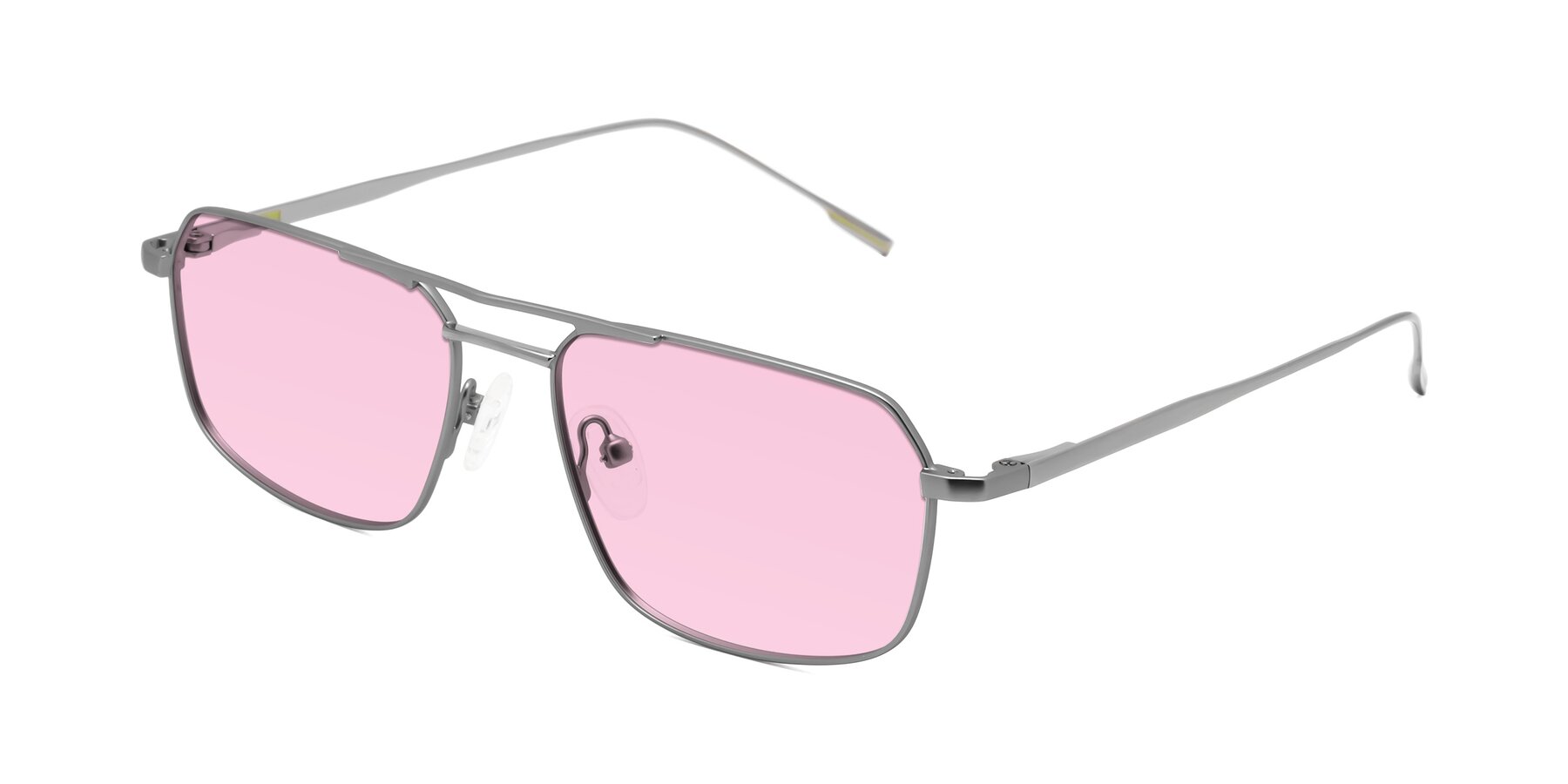 Angle of Taro in Gunmetal with Light Pink Tinted Lenses