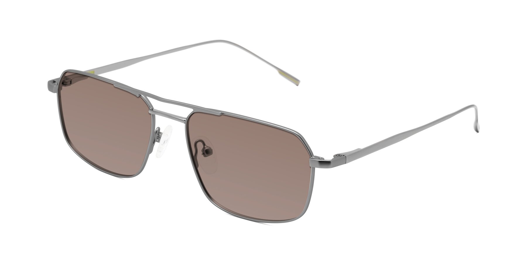 Angle of Taro in Gunmetal with Medium Brown Tinted Lenses