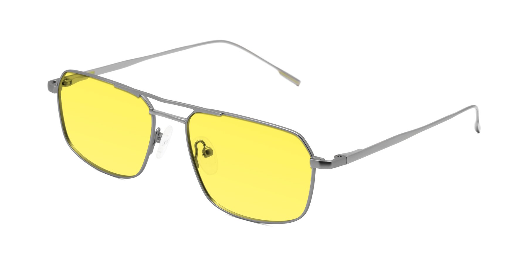 Angle of Taro in Gunmetal with Medium Yellow Tinted Lenses