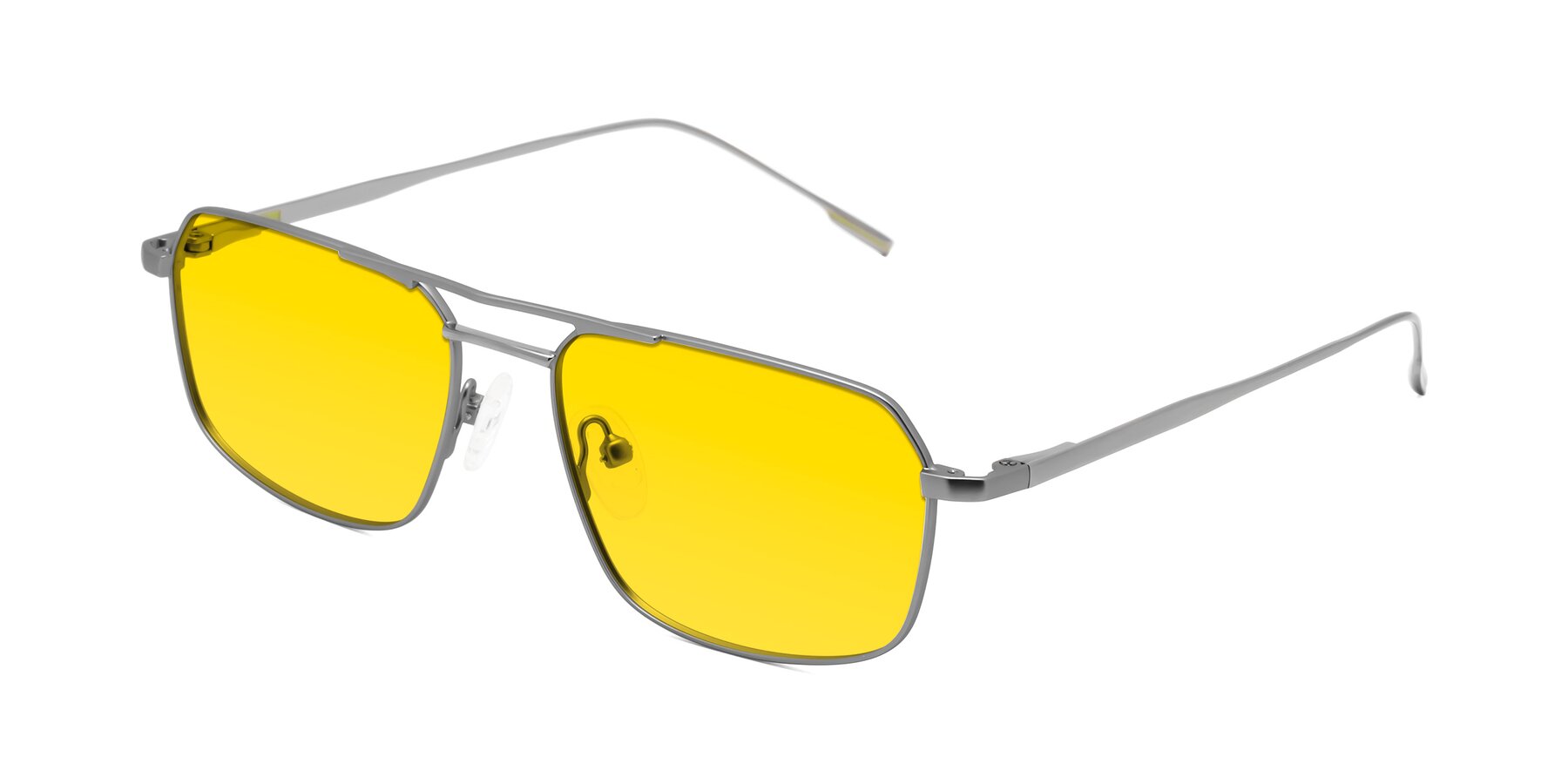 Angle of Taro in Gunmetal with Yellow Tinted Lenses