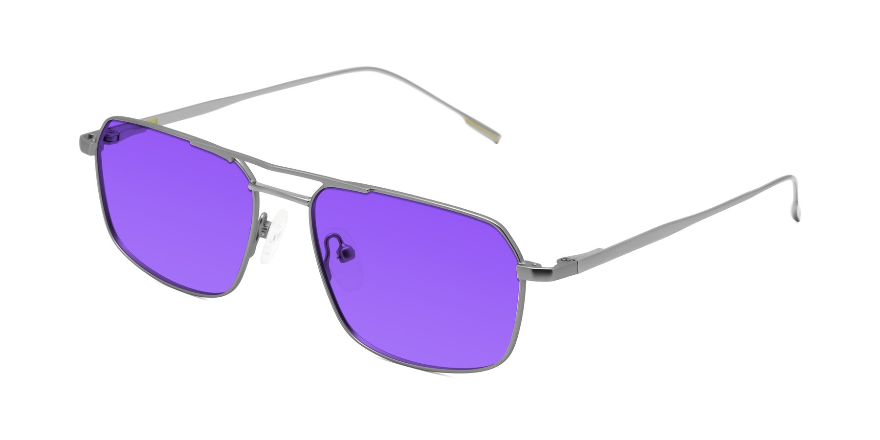 Angle of Taro in Gunmetal with Purple Tinted Lenses