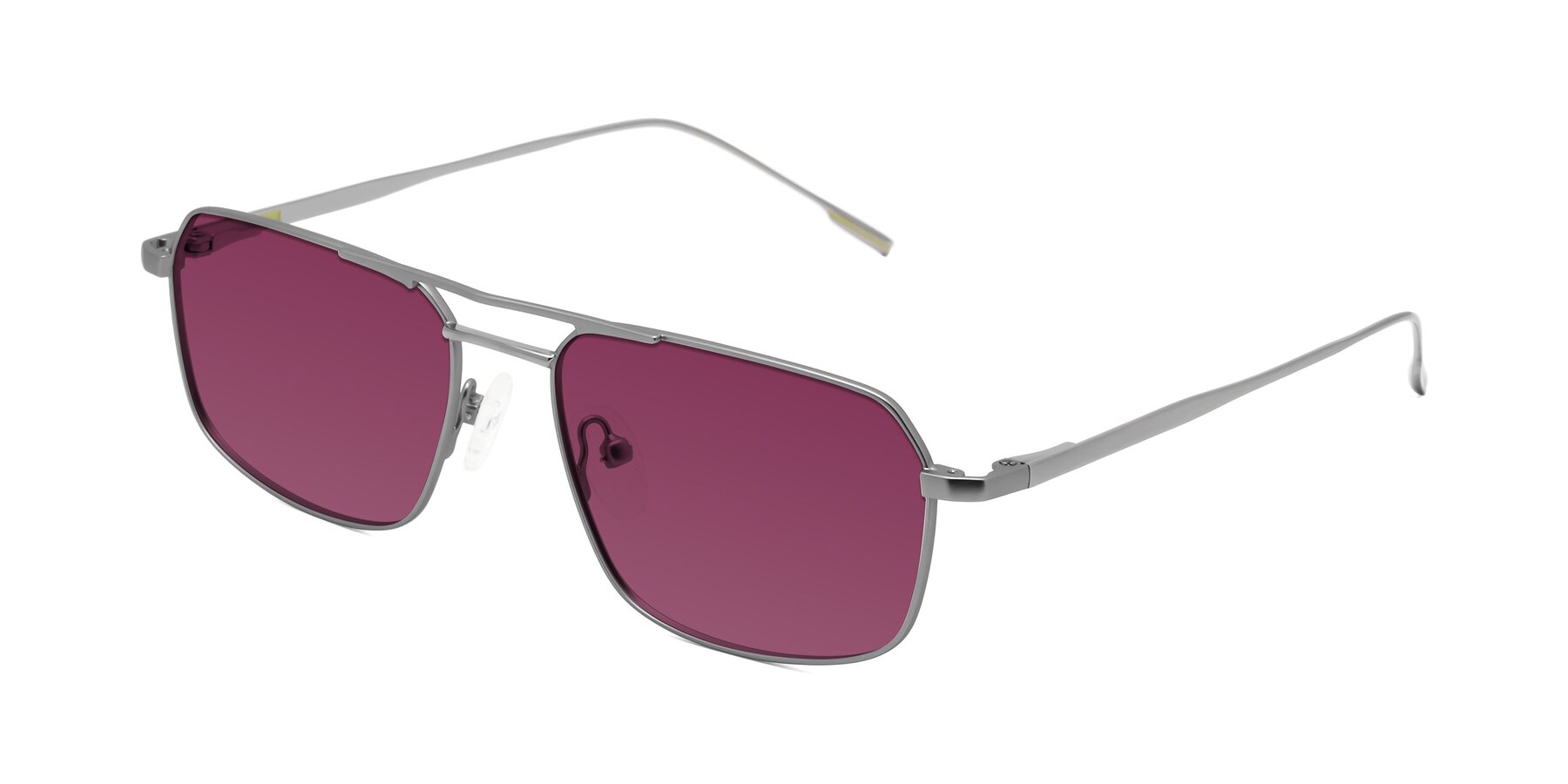 Angle of Taro in Gunmetal with Wine Tinted Lenses