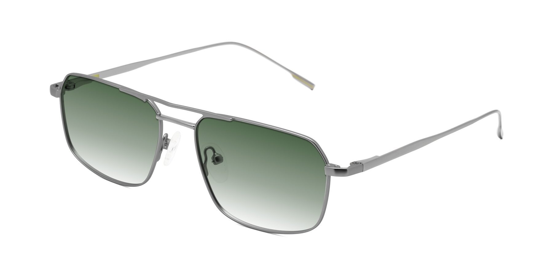 Angle of Taro in Gunmetal with Green Gradient Lenses