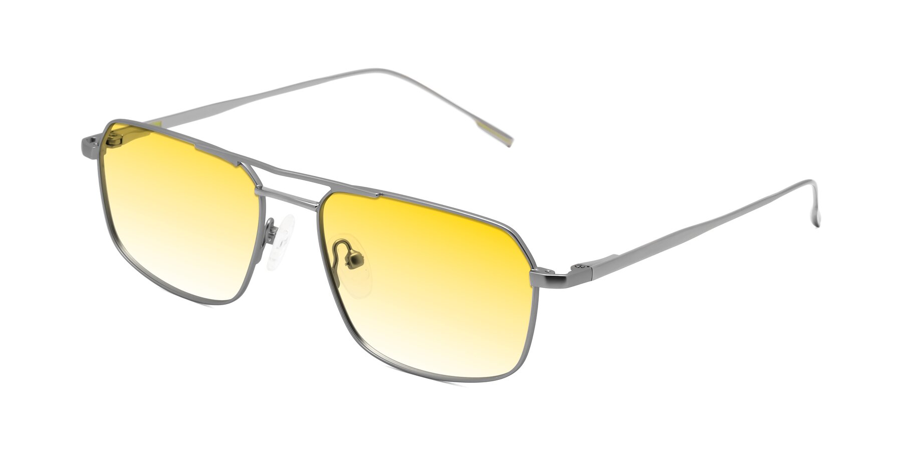 Angle of Taro in Gunmetal with Yellow Gradient Lenses