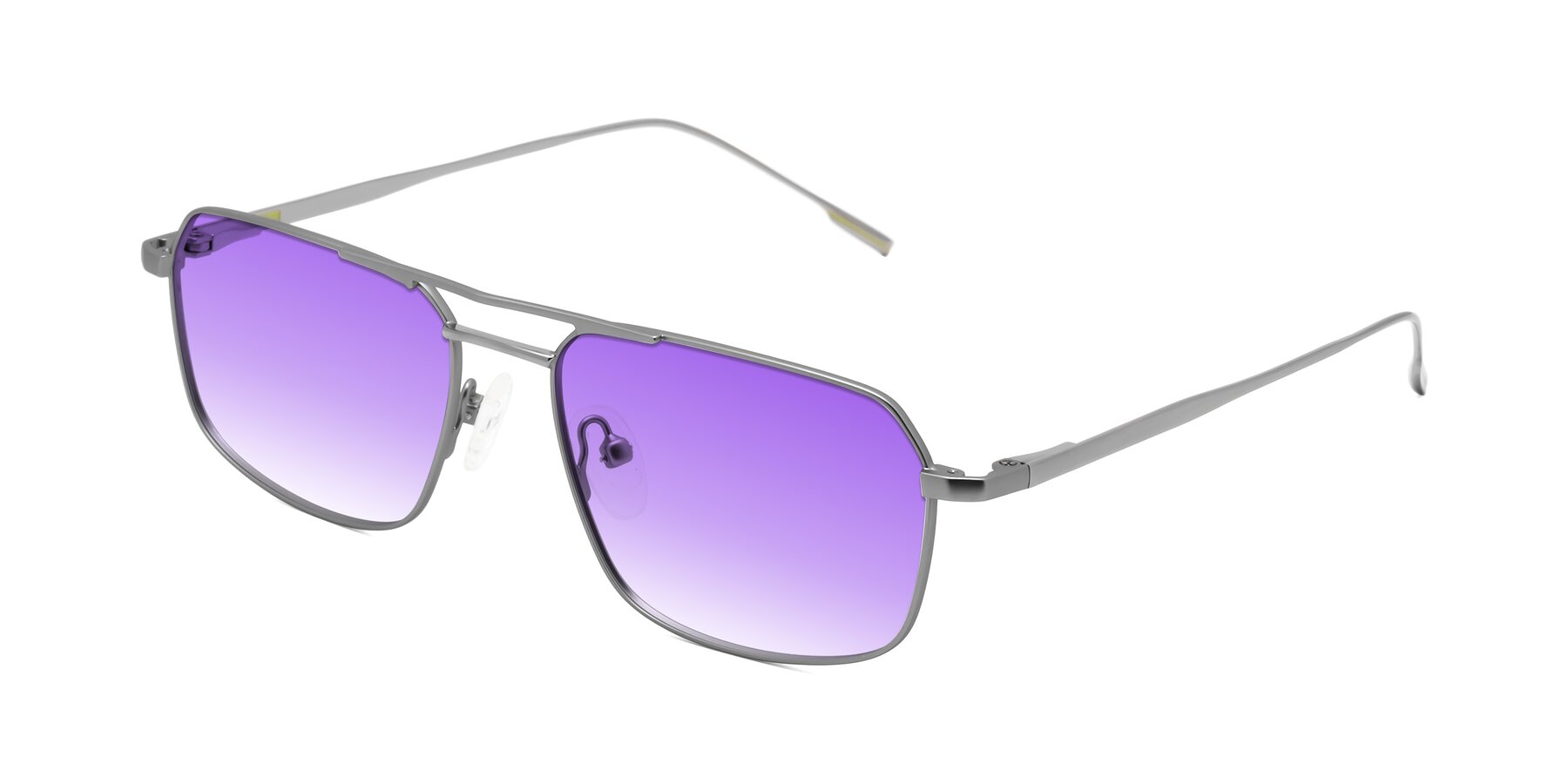 Angle of Taro in Gunmetal with Purple Gradient Lenses