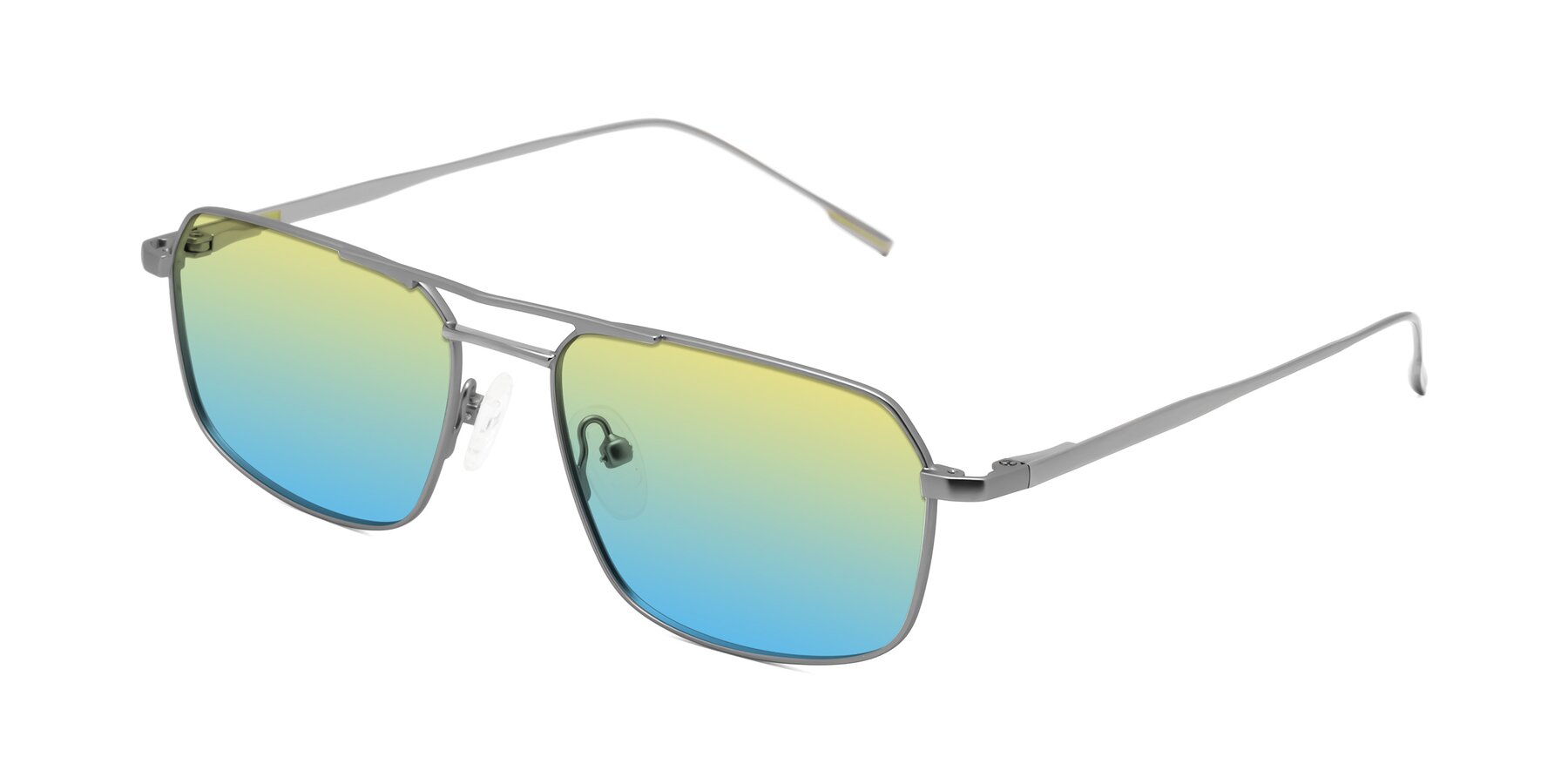 Angle of Taro in Gunmetal with Yellow / Blue Gradient Lenses