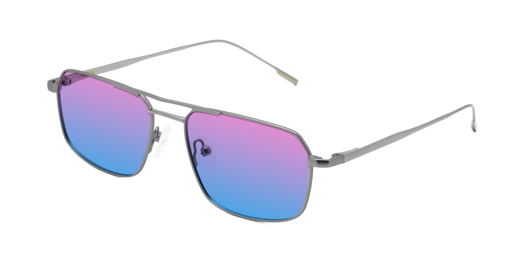 Angle of Taro in Gunmetal with Pink / Blue Gradient Lenses