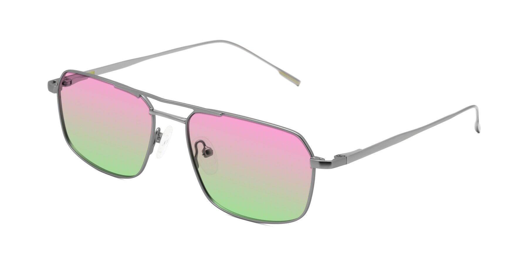 Angle of Taro in Gunmetal with Pink / Green Gradient Lenses